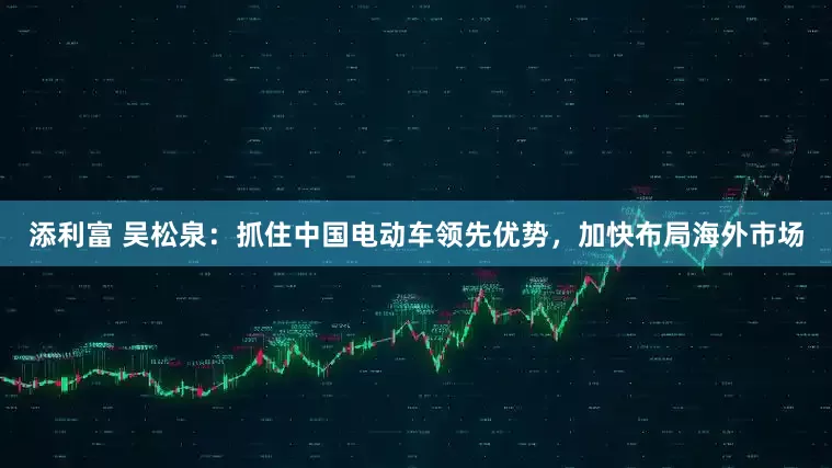 添利富 吴松泉：抓住中国电动车领先优势，加快布局海外市场
