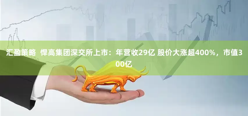 汇盈策略  悍高集团深交所上市：年营收29亿 股价大涨超400%，市值300亿