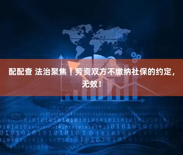 配配查 法治聚焦｜劳资双方不缴纳社保的约定，无效！